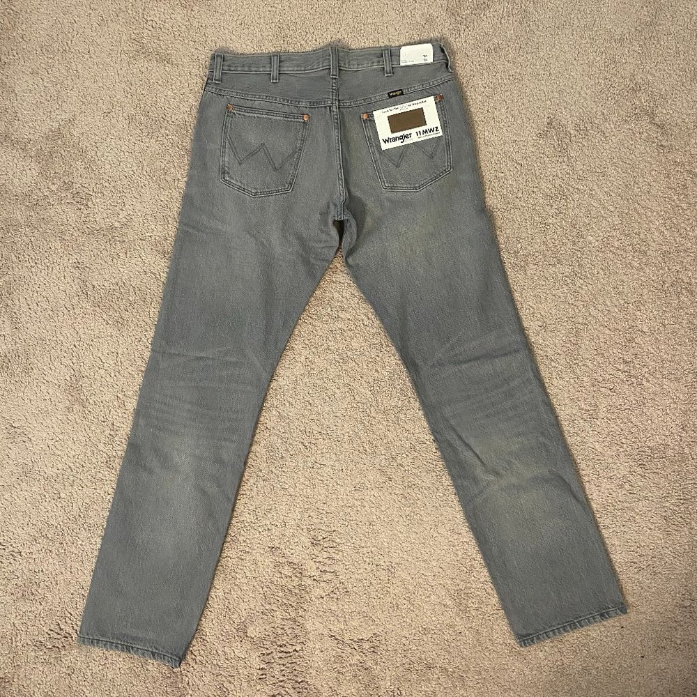 Wrangler 11 MWZ Men's Western Zipper Jeans Slim Gray 34 x 34